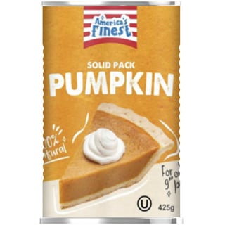 America's Finest Solid Pack Pumpkin 425g