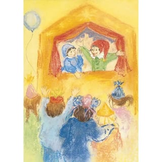 Ansichtkaart Poppenkast (Marjan Van Zeyl)