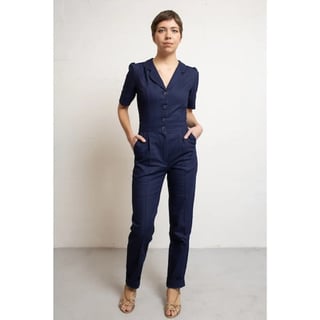 VERY CHERRY Classic Jumpsuit Delfino Dark Denim