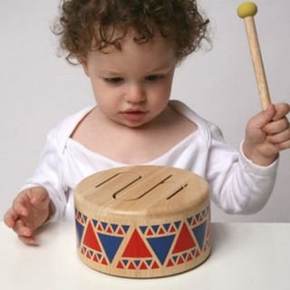 Plan Toys Solid Wooden Drum Houten Trommel +18 Mnd