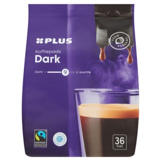 PLUS Koffiepads Dark Roast Fairtrade