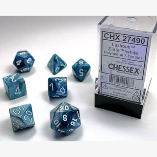 Dice Poly Lustrous Slate/White