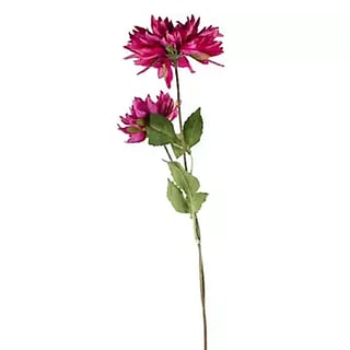 Kunstbloem Dahlia Fuchsia 2 Bloemen Op Steel 80cm