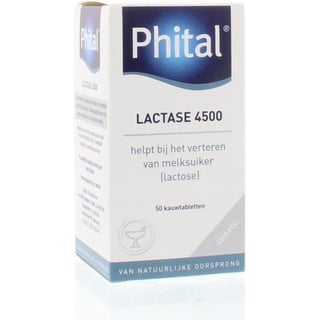Phital Lactase 4500 Kauwtabletten 50st 50