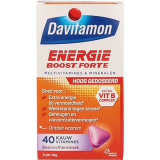 Davitamon Extra Energie Bosvruchten 40st 40