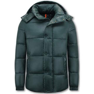 Pufferjas - Jassen Heren Winter Capuchon - 8055 - Groen