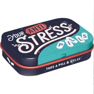 Retro Blikje Mint Box Anti Stress Pills