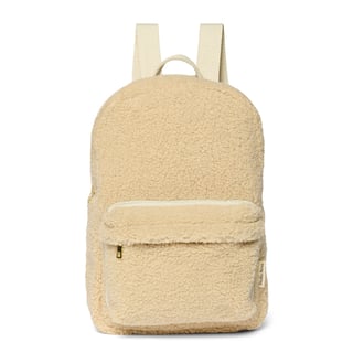 Teddy Midi Backpack Front Pocket  Ecru - Ecru / OS