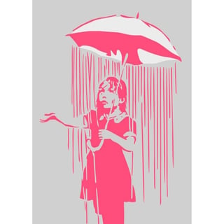 Museum Art Postkaart - Banksy - Nola Girl with Umbrella in New Orleans