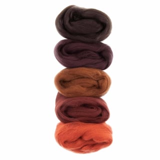 Europese Merino Lontwol Kleurset 8 Dark Brown