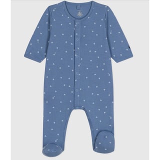 Petit Bateau Pyjama Blauw Wit Stipje