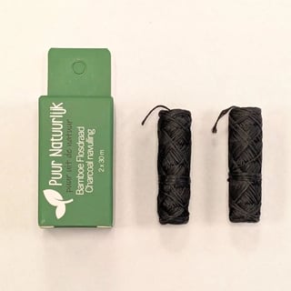 Eigen Merk Bamboe Flosdraad Charcoal Navulling (2 X 30m)