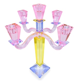 Kandelaar Etoile Multicolor Kristalglas H43cm 5 Armen