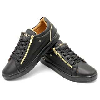 Heren Sneakers - Zippers Black - CMS97 - Zwart