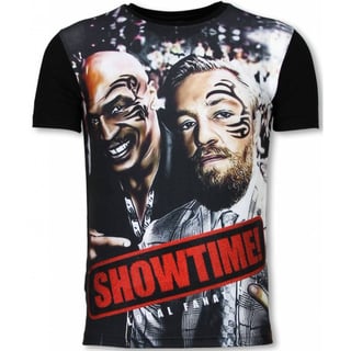 Showtime - Digital Rhinestone T-Shirt - Zwart