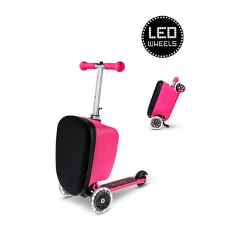 Micro Step Luggage Junior LED Patch & Play Roze