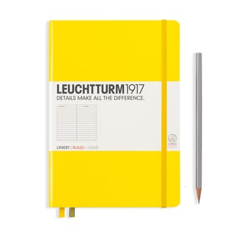 Leuchtturm medium lined notebook (A5) hardcover - 14.5 x 21cm / lemon