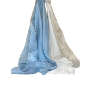 Zijden Hemeltje - Diverse Kleuren - Handgemaakt - Maat: 1.50 Hoog X 2.70 Breed - Kleur: Blauw-Wit