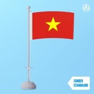 Tafelvlag Vietnam 10x15cm Met Standaard