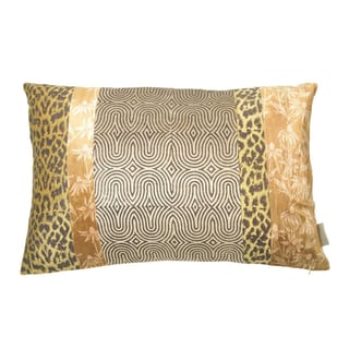 Sierkussen Logan Panter-Goud-Beige Fluweel 60x35cm