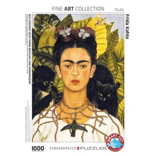 Leg Puzzel Frida Kahlo Zelfportret Met Kolibrie 1000st.
