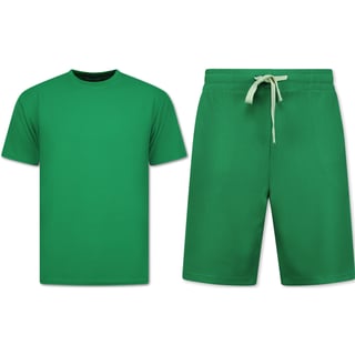 Zomerset Heren - Ribbed Oversized - Two Piece Setje - Twinset - Co Ord Set - 918 - Groen
