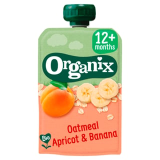 Organix Knijpfruit Haver Abrikoos Banaan 12+m