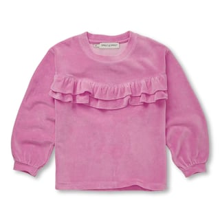 Sproet & Sprout Velvet Sweatshirt Rufflepurple Pink