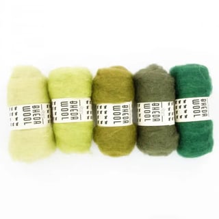 Bhedawool 25 Gram Set Van 5 Kleuren Groen (Witte Engel)