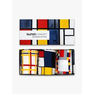 Kunstsokken Mondriaan Gift Box 3-Pack 36-40