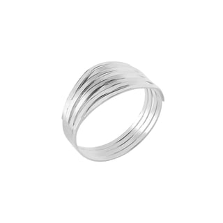 Gold Plated Twisted Ring - Size 6 / 925 Sterling Silver