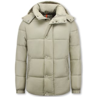 Jas Puffer - Jassen Heren Winter Capuchon - 8055 - Beige