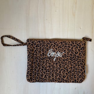Atelier Pomme The Flat Pouch Leopard - Bonjour