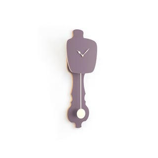 Kies Zelf Je Wand Kloq - Lavendel Grijs - Kloq Maat: L - Kloq Slinger/wijzer Kleur: Gebroken Wit