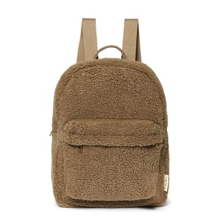 Teddy Midi Backpack Front Pocket  Brown - Brown / OS