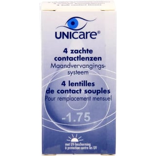 Unicare Zachte Maandlens -1.75 4st 4