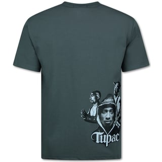 Oversized T Shirt Heren - Tupac Shakur - T Shirt Heren Met Print - Heren Tshirt Met Opdruk - 672 - Grijs