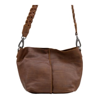 DSTRCT Leather Preston Shoulder Bag Small - Cognac