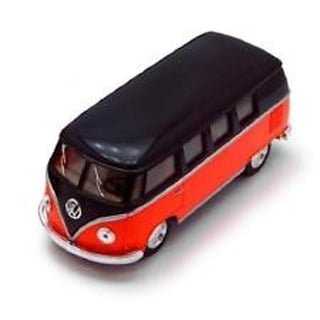 Speelgoed Auto - Volkswagen Bus T1 - Zwart/Oranje