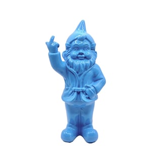 Beeldje Kabouter Fuck You Licht Blauw 15cm