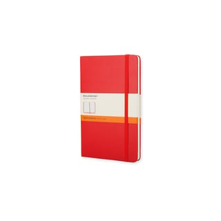 Moleskine notebook hardcover large lined - 13 x 21cm / red