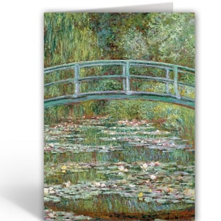 Dubbele Kaart Monet Bridge Over Pond