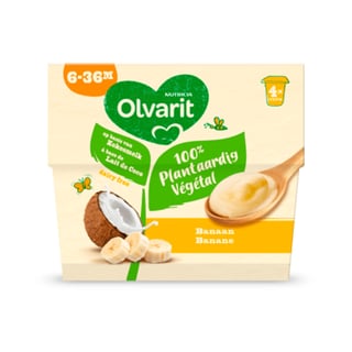 Olvarit 6+mnd Plantaardig Dessert Banaan