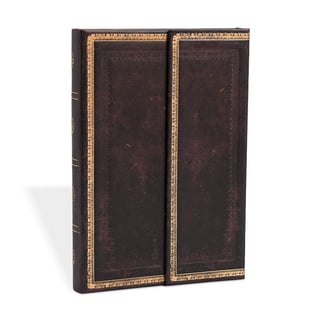 Paperblanks Notebook Grande Plain Black Moroccan - 21 x 30 cm / Dark Brown, Gold