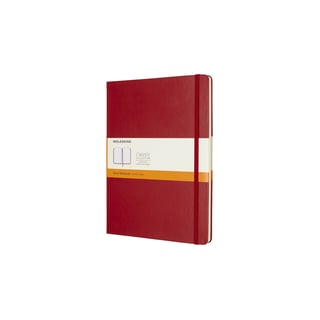Moleskine notebook hardcover x-large lined - 19 x 25cm / red