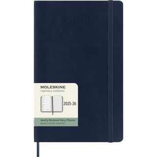 Moleskine 18 Months Diary Weekly Softcover Large 2025 - 2026 - Sapphire Blue