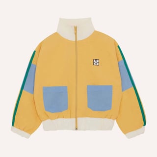 The Campamento Yellow Color Block Kids Jacket