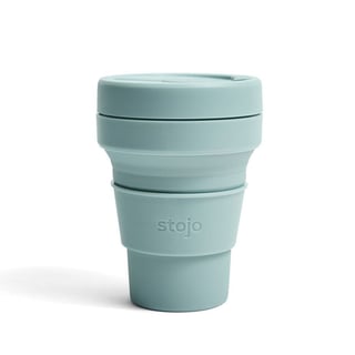 Opvouwbare koffiebeker Aqua - M 355ml (zonder rietje)