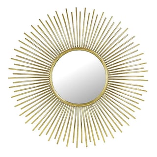 Spiegel Rond Zon Goud Metaal 76x76cm