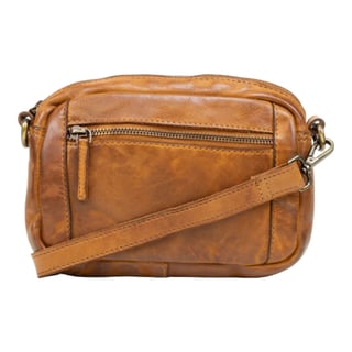 DSTRCT Leather Shoulderbag Harrington Small - Cognac